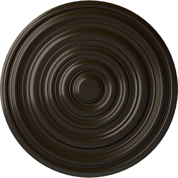 Ekena Millwork Carton Ceiling Medallion (For Canopies up to 2 5/8"), Hand-Painted Stone Hearth, 12 5/8"OD x 1"P CM13CASHF - main
